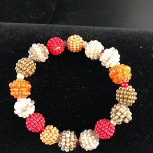 Chico's multitone Beaded Orange Bracelet